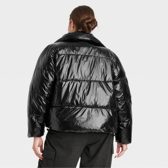 ‼️LAST ONE Women's Short Relaxed Puffer Jacket - A New Day black - Picture 3 of 7